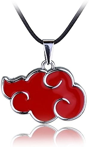 Newly Style 2019 Anime Cosplay Naruto Akatsuki Organization Red Cloud Sign Metal Pendant Necklace Women Men Necklace