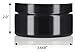 Black PET Plastic (BPA Free) Refillable Low Profile Jar - 8 oz (12 Pack)