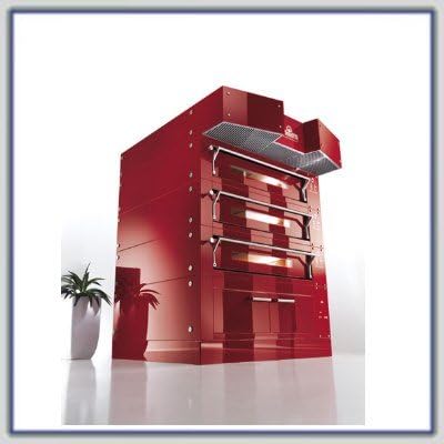 Italforni Bull - 1 Deck no stand (w/ hood), red