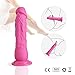 Realistic Dildo, Louviva 9 inch Lifelike Liquid Silicone Big Penis, Women Sex Toys with Strong Suction Cup (Pink) ?-g