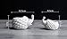 A Pair of Hedgehog White Ceramic Succulent Planter Pots/Mini Flower Plant Containers