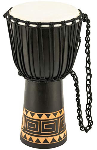 Meinl Percussion Djembe with Mahogany Wood-NOT Made in CHINA-10 Medium Size Rope Tuned Goat Skin Head, 2-Year Warranty, 10" (HDJ1-M)