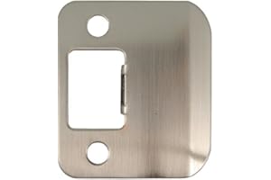 Round Corner Extended Lip Strike Plate, 2-1/4" x 1-1/2", (2" Overall Length), Satin Nickel by Stone Harbor Hardware