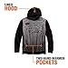 HARLEY-DAVIDSON Men's Iron Block Eagle Hooded Pullover Sweatshirt (Grey)