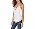 Archie Vince Womens V-neck Open Back Cross Spaghetti Strap Tank Top Camisole White