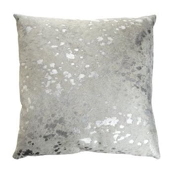 Amazon Com Ecowhides Cowhide Pillow Case 15 X 15 Silver
