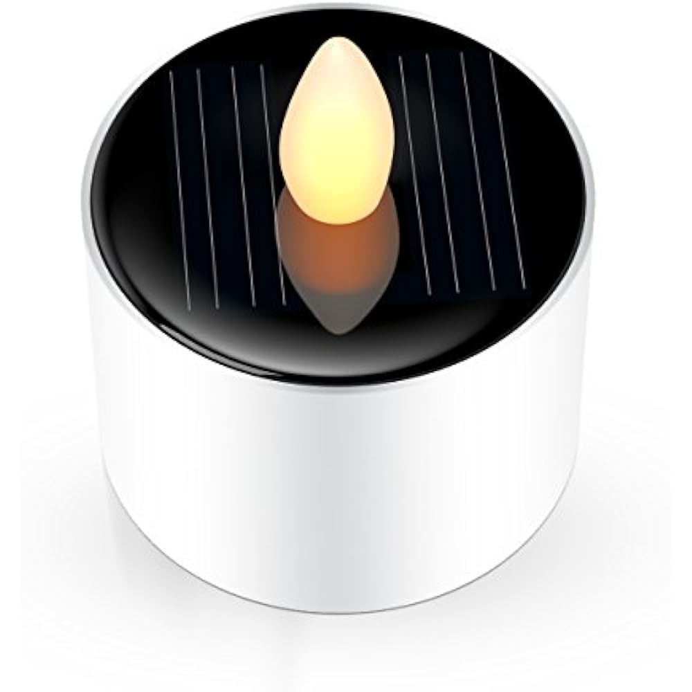 Solar Candles Flameless Rechargeable LED Tea Lights Battery Operated