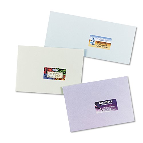 AVERY White Laser Labels for Color Printing, 11/4 x 23/8 Label, 450