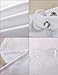 LanMeng Solid Fabric Extra Long Shower Curtain Liner for Bathroom, Hotel Quality Machine Washable (72-by-78 inch, White)