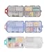 YEEHO Pill Case - Portable Supplements Tablet Container Box with 10 Compartments - Medicine Capsule Vitamin Foldable Organizer Dispenser Holder Storage for Travel Trip Pocket Purse - Clear Black