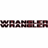 Wrangler hood decal Pair 2 color fit all jeep wrangler model hoods (Black/Red)