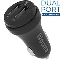 iVoltaa 2.4A Dual Port Car Charger - Black