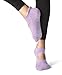 LA Active Grip Socks - 2 Pairs - Yoga Pilates Barre Ballet Non Slip (Royal Lilac and South Beach Teal)