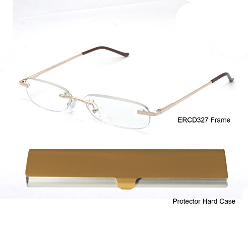 slim rimless reading glasses
