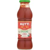 Mutti Organic Tomato Passata Puree 19.7 oz. | 1 Pack | Glass Bottle Fresh | Italy&rsquo;s #1 Tomato Brand | Base for Italian Cooking | Vegan Gluten Free | No Additives or Preservatives | Imported from Italy
