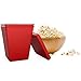 iCooker Microwave Popcorn Popper [Saves Calories] - Premium Quality Silicone Bag - Hot Air Popcorn Better than Machine - Best Popcorn Maker [Red]