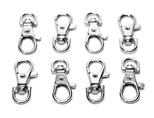 ALL in ONE Lobster Claw Swivel Clasps Lobster Snap Clasp Hook for Key Ring DIY Craft Jewelry Making 1-1/2