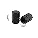 EuTengHao 20 Pieces Tire Stem Valve Cap Aluminium Alloy Wheel Auto Tyre Tire Air Valve Cover for Auto Car, Motor Vehicles (Black)