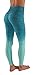 Women's Flexible Yoga Pants Ombre Leggings Activewaer L704 (L, L704-Jade Mint)