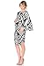 My Bump Women's Maternity Dress - Printed Fitted Stretch Bell Sleeve W/Ruched
