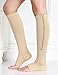 2 Pairs Open Toe Knee Length Zipper Compression Socks 15-20 mmHg Support 3 Size