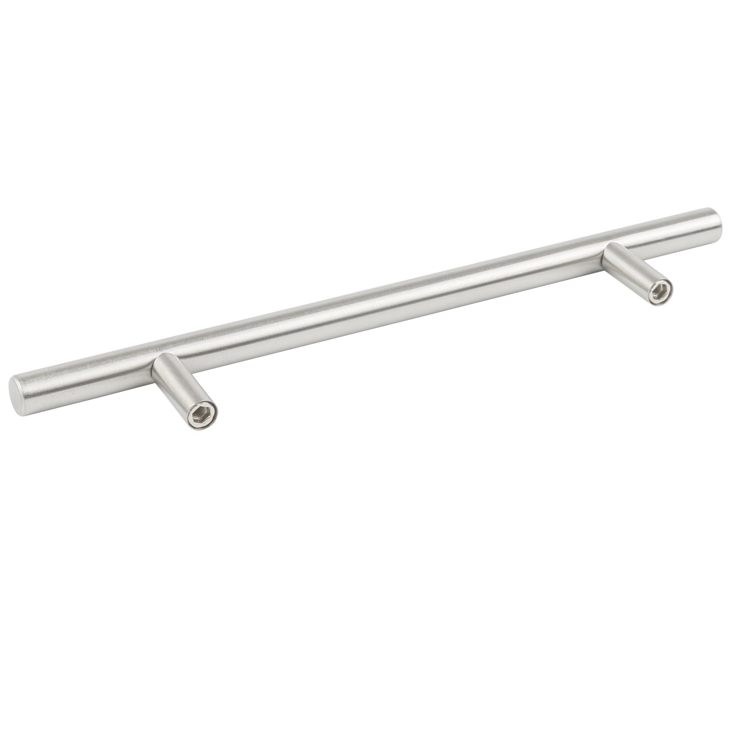 TRIXES 20x Stainless Steel T-Bar Handles with Screws, 200mm Wide - 128mm Centres, for Cupboards/Cabinets/Doors/Drawers, Kitchen Accessories