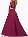 Momoai Women's Beaded Long Sleeve Lace Evening Party Dress Formal Gown Two Pieces Prom Dresses Long Black2