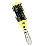 ACEVIVI Digital Anti Static Ceramic Hair Straightener Brush Yellow
