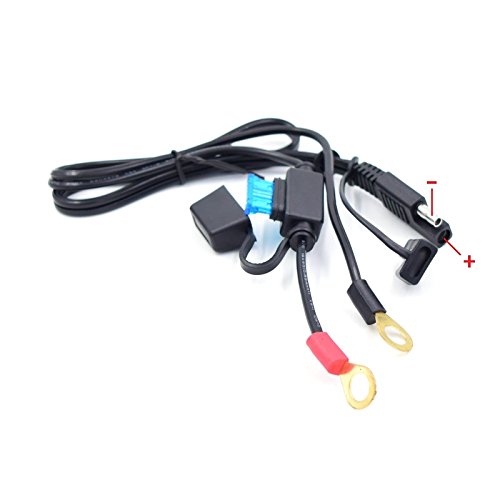 Aileap Ring Terminal Harness to SAE 2-Pin Fused 12-24V Motorcycle Battery Quick Connect Cable (3 Packs)