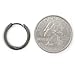 Stainless Steel Curved Face Round Hoop Men Earrings Brush Gunmetal 18mm