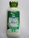 Bath and Body Works Vanilla Bean Noel 8 Ounce Green Hat Mittens Blue Bow