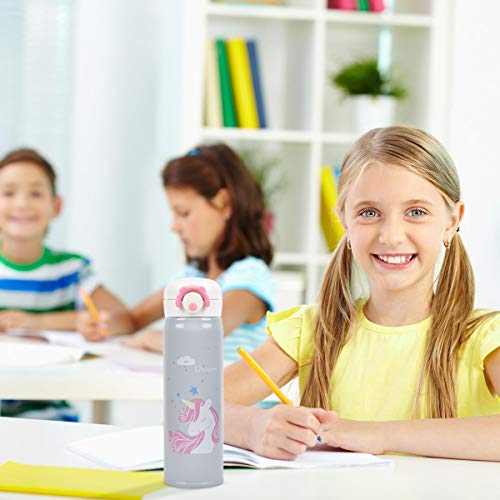 Hot Water Bottle SB Toys Thermoses Thermal Vacuum Cups for Hot and Cold DrinkStainless Water Bottle Cup Vacuum Insulated Hot Hot Water Flask for School Kids Girls Proof BPA Free white Unicorn-17oz