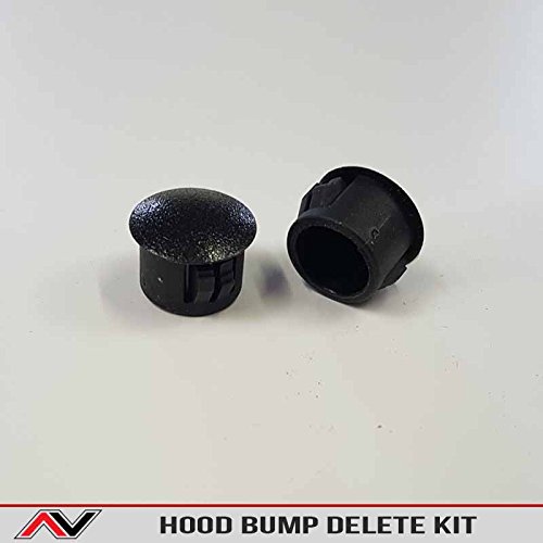 AlphaVinyl Jeep Wrangler Jk 2007-2016 Hood Bump Delete Kit Eliminates Bulky Factory Hood Bumps Snap in Exactly Like OEM Style Install in Under 5 Minutes