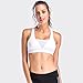 Move With You Women's Strappy Sports Bra Criss Cross Medium Impact Support for Workout Yoga Running Gym Bright White