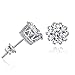 Spiritlele Delicate Crystal Stud Earring Sparkling Geometric AAA Cubic Zirconia Pierced Ear Jewelry for Women
