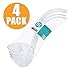 Fit Meal Prep Plastic Punch Bowl Ladle - Clear Serving Spoon for Dressings, Soup, Sauce, Fruit Juices in Cocktail Parties Banquets Catering, Disposable Commercial Grade Acrylic Scoop [Pack of 4] 5 oz