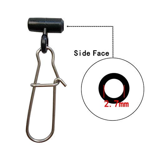 OROOTL 50Stücke Angelgewichte Slide für Geflochtene Angelschnur Schwerlast Sinker Rutsche mit Sicherheitsverschluss für… – Bild 4