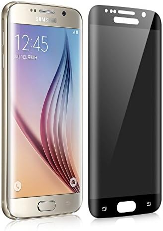Screen Protectors for Samsung Galaxy S6 Edge Privacy Anti-fingerprint Tempered Glass Case Friendly screen protector (Black)