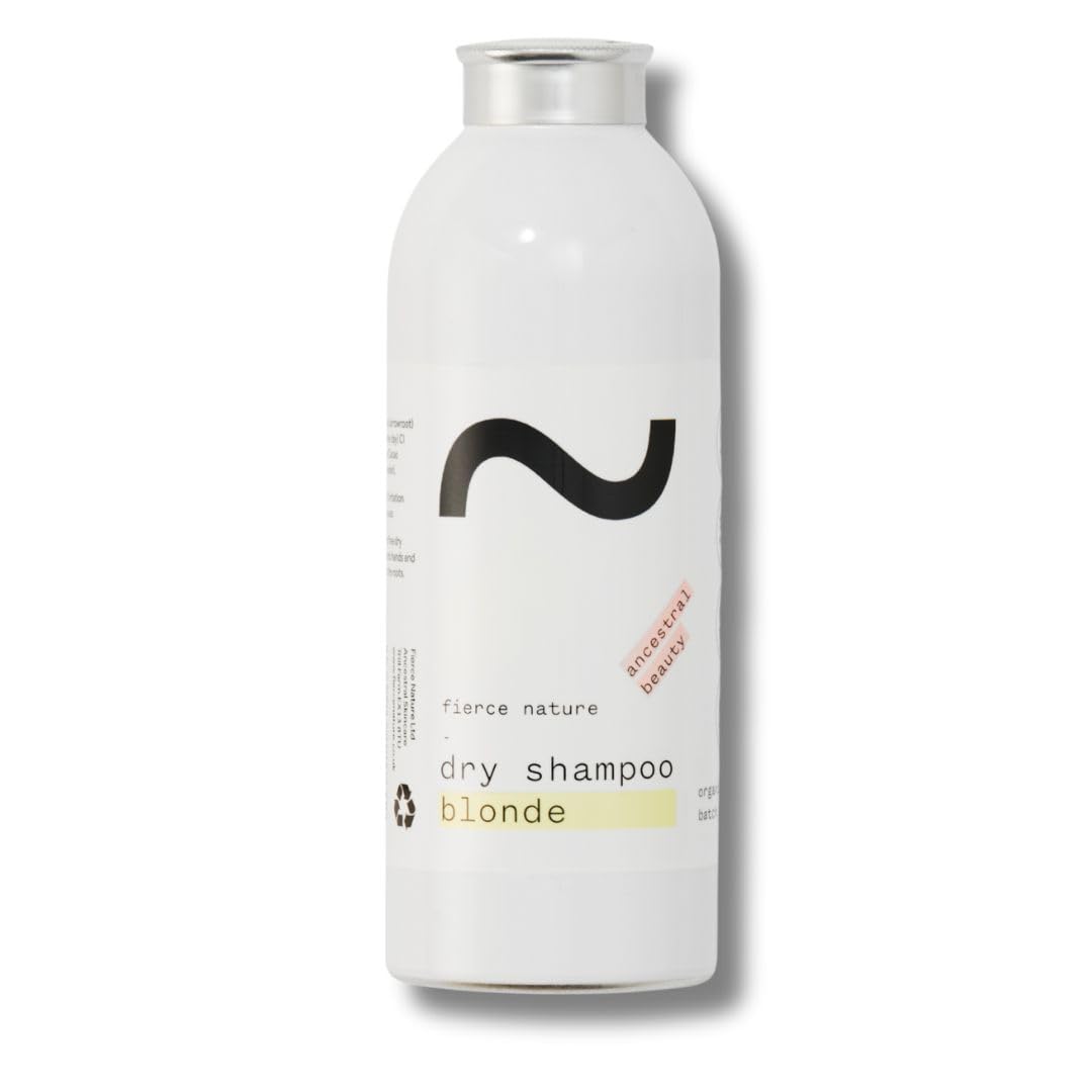 Fierce Nature Ancestral Beauty Dry Shampoo, Nourishing Blonde, Must-Have Hair Products for Straight, Wavy and Curly Hair, Dry Natural Shampoo for Blonde Hair, Unscented