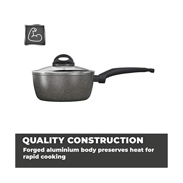 Tower-T81212-Cerastone-Non-Stick-Induction-Saucepans-Sets-Easy-Clean-Ceramic-Coating-Forged-Aluminium-Graphite-3-Piece Tower T81212 Cerastone Forged 3 Piece Saucepan Set with Non-Stick Coating and Soft Touch Handles,18/20/22cm, Graphite