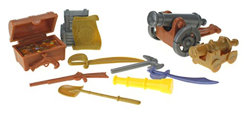 Toy Pirate Ship Playset w/ Ship, Pirates, Cannons, Treasure, Weapons & More!