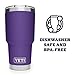 YETI Rambler 30 oz Tumbler, Stainless Steel, Vacuum Insulated with MagSlider Lid, Peak Purple