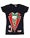 Shop4Ever Tuxedo Christmas Costume Women's V-Neck T-Shirt Funny Shirts SLIM FIT
