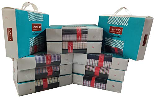Arvind Men’s Poly Cotton Shirt and Trouser Fabrics Unstitched Gift Pack (Multicolour, Free Size) Combo Set of 10 Arvind Men’s Poly Cotton Shirt and Trouser Fabrics Unstitched Gift Pack (Multicolour, Free Size) Combo Set of 10