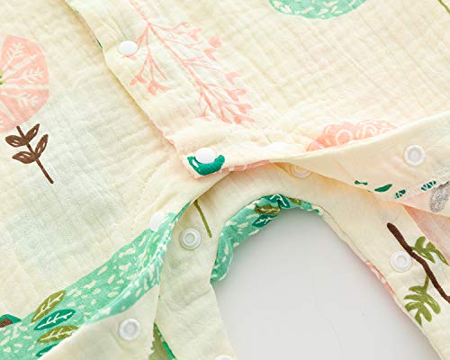 Soft Cotton for Baby Boys Girls Toddler Short Sleeve Bodysuit Romper Onesie Baby Side Snap Japanese Pajamas 12-24M