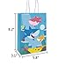 Yizeda 16 Packs Happy Shark Family Party Bags,Treat,Candy and Goodie Bags,Shark Gift Bags Party Supplies for Kids Cute Shark Themed Party, Birthday Decoration Gift Bags