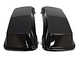 6x9 Saddlebag Speaker Lids Gloss Vivid Black for 1993-2013 Harley-Davidson Touring Models Road Glide Street Glide Electra Ultra Classic