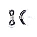 Pandahall 200pcs Adjustable Eyeglass Holders Chain Strap Holder Rubber Loop Coil Ends Beaded Jewelry Findings Black 20x5mm