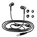 Tuisy Air Tube Headset - Upgraded Anti-Radiation Headphones, EMF Protection Metal Binaural Earbuds Earphone with Microphone and Volume Control, Black