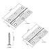xhlife Folding Butt Hinges 304 Stainless Steel 3 Inch and 2 Inch Long for Cabinet Gate Closet Door 20pcs with 120 Screws Silver Tone Home Furniture Hardware Door Hinge